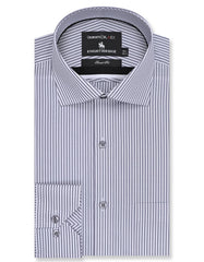 Stripe White/Grey Tailored Smart Fit Shirt FS2761SF-14.5