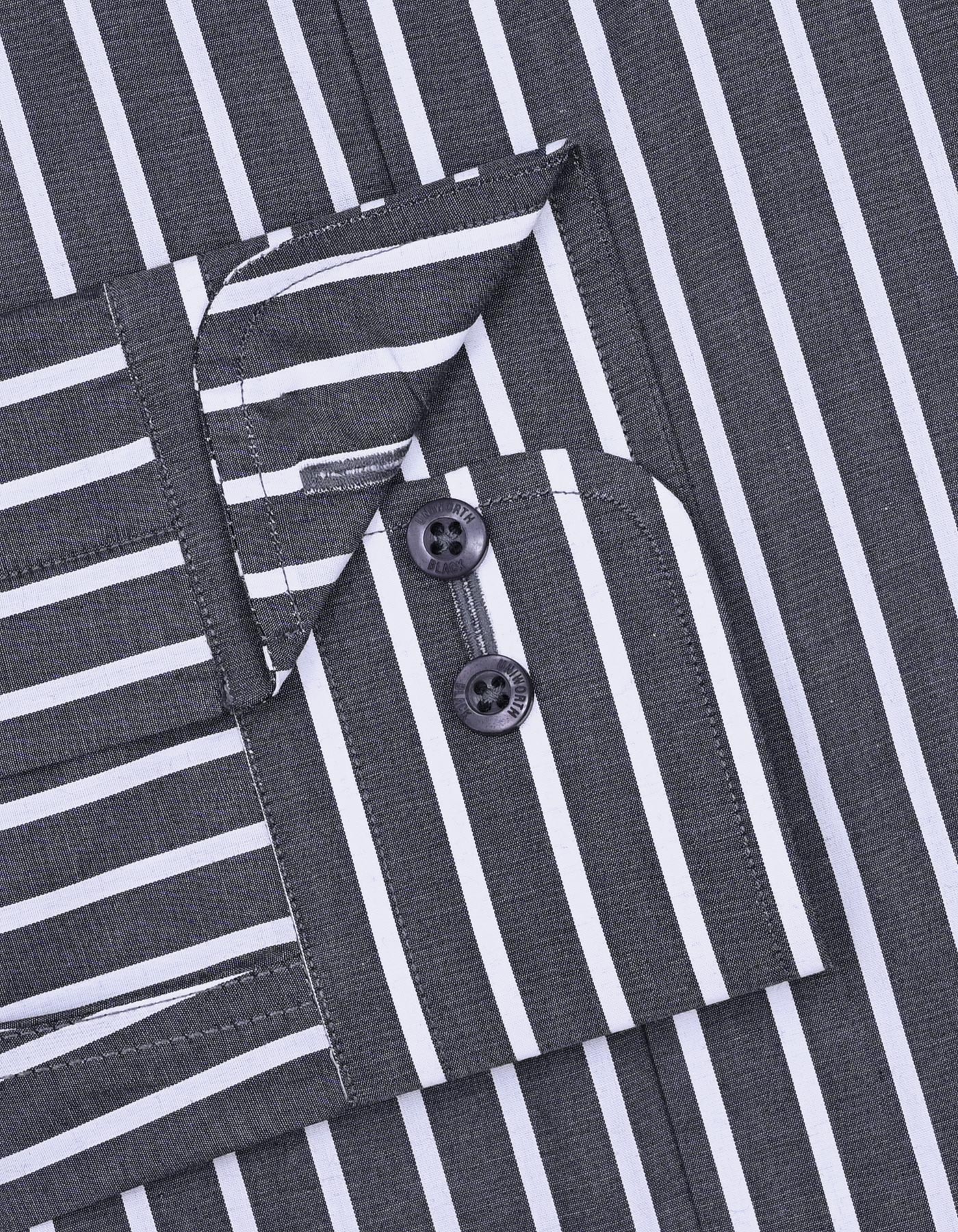Stripe Charcoal Classic Fit Shirt FS2766RF-15.5