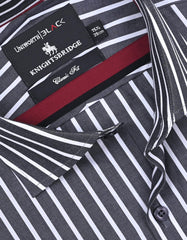 Stripe Charcoal Classic Fit Shirt FS2766RF-15