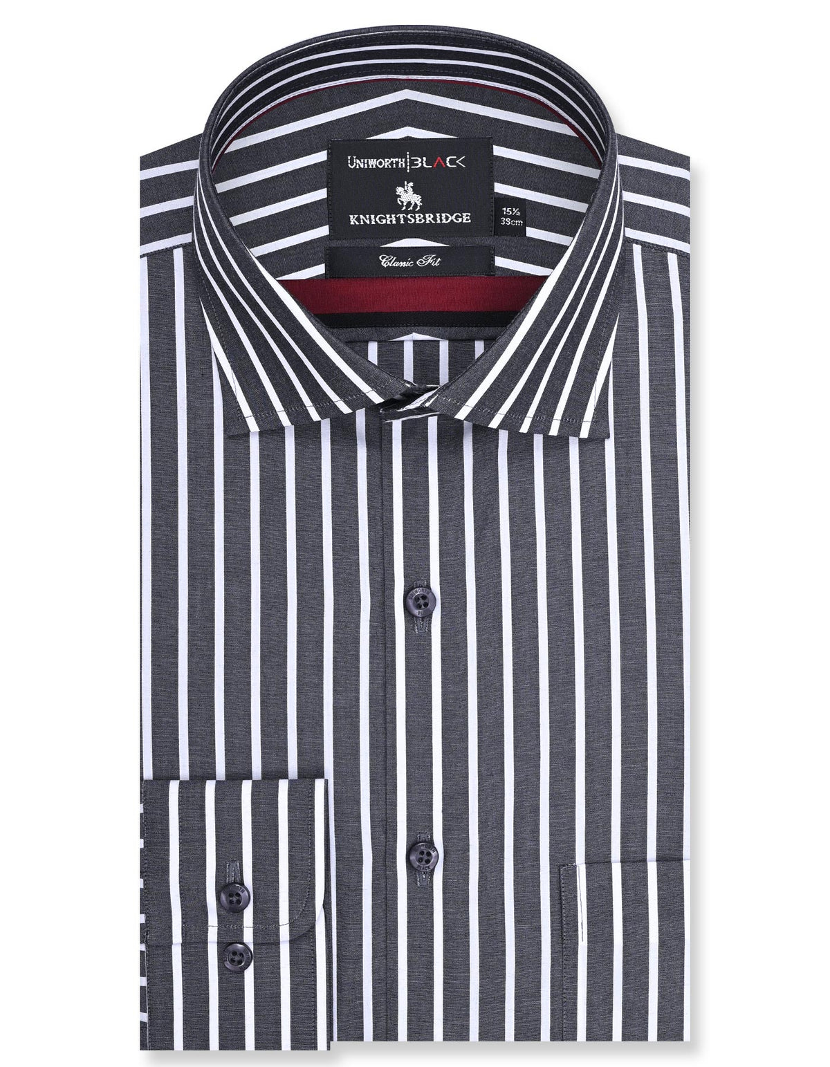 Stripe Charcoal Classic Fit Shirt FS2766RF-14.5