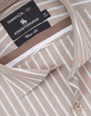 Stripe Beige Classic Fit Shirt FS2768-1RF-15