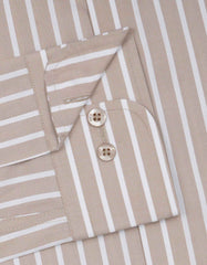 Stripe Beige Tailored Smart Fit Shirt FS2768-1SF-15.5