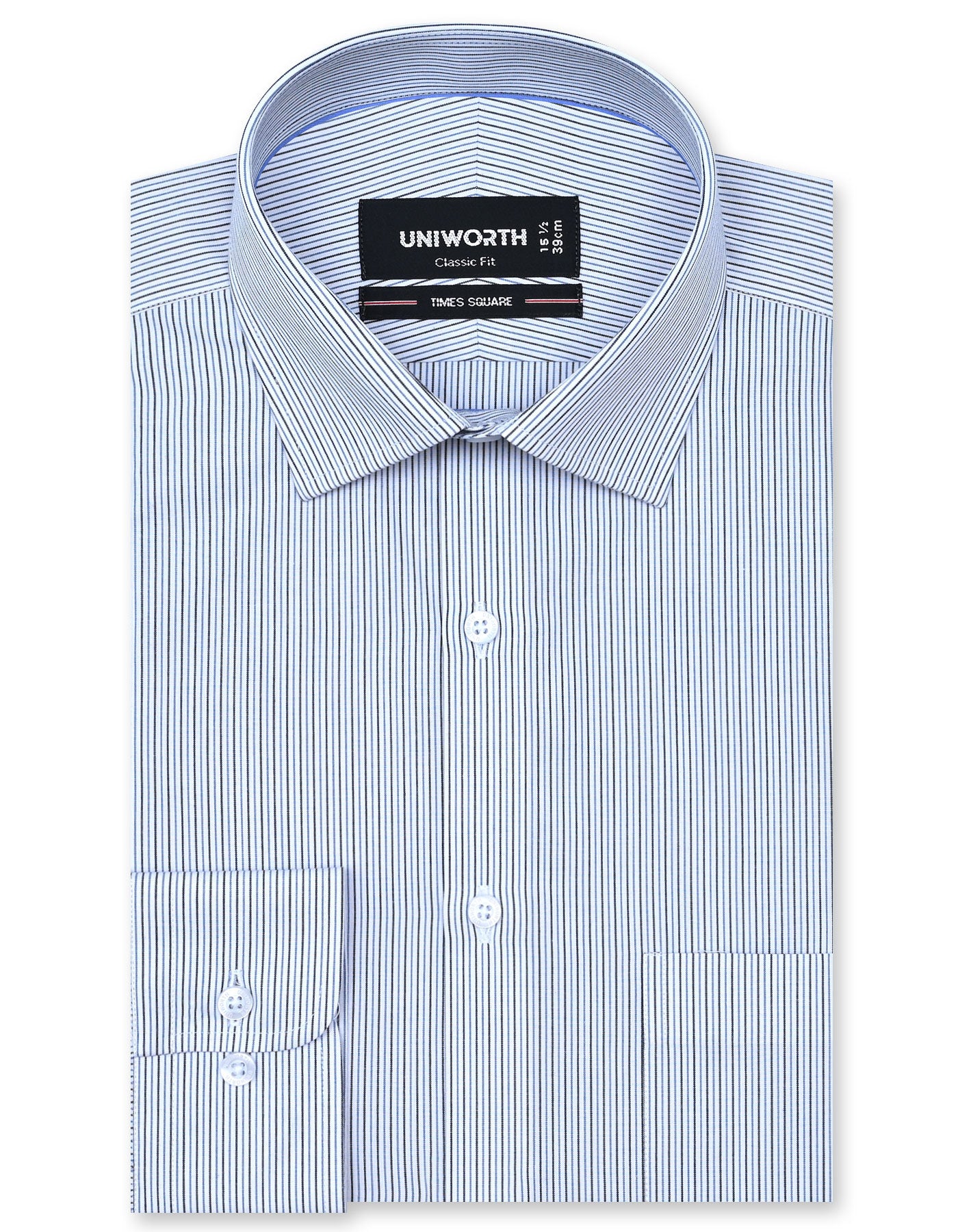 Stripe Black Classic Fit Shirt FS2771-1RF-14.5
