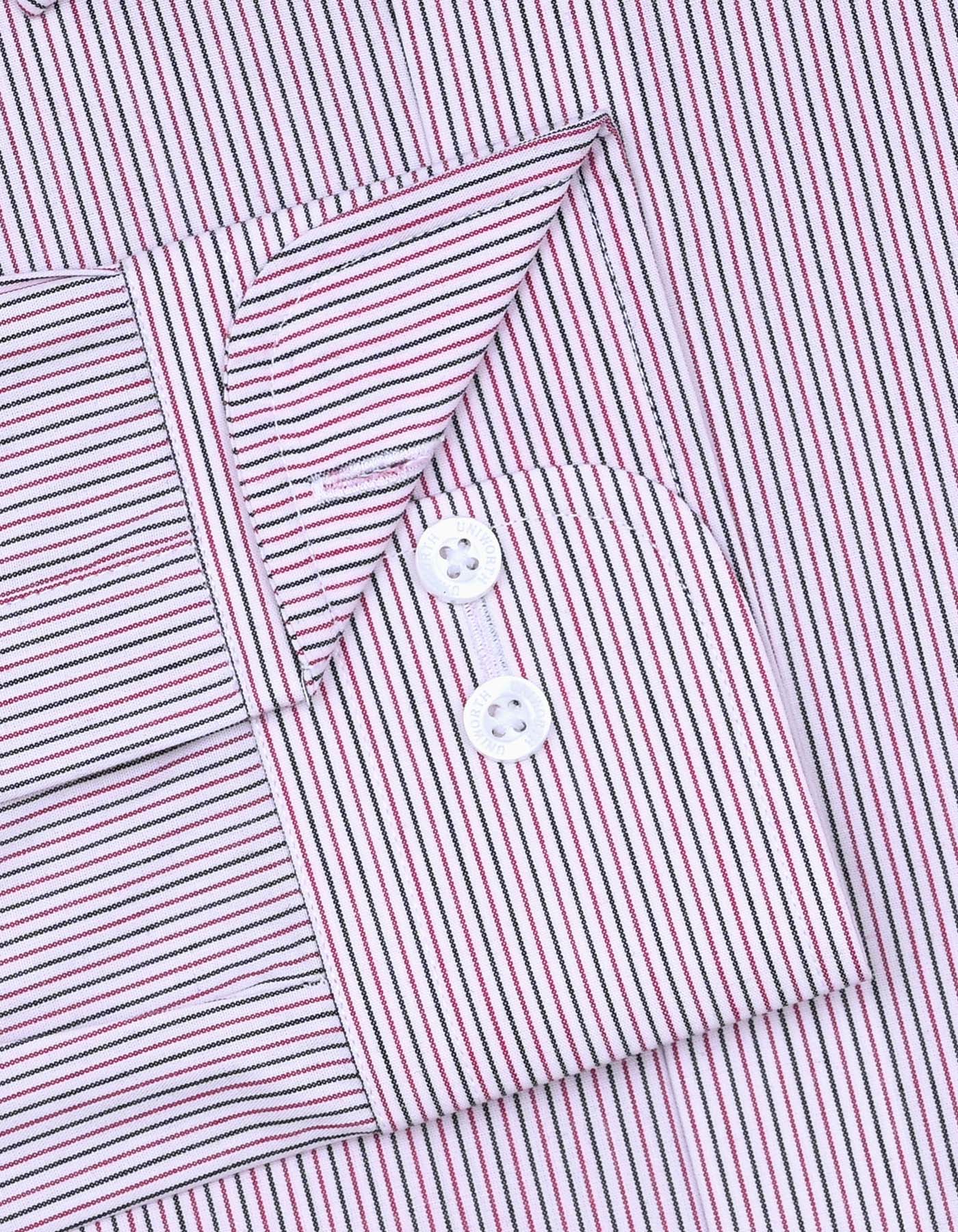 Stripe Red Tailored Smart Fit Shirt FS2772SF-15.5