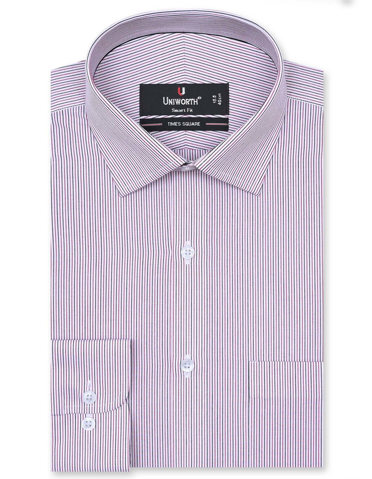 Stripe Red Tailored Smart Fit Shirt FS2772SF-14.5