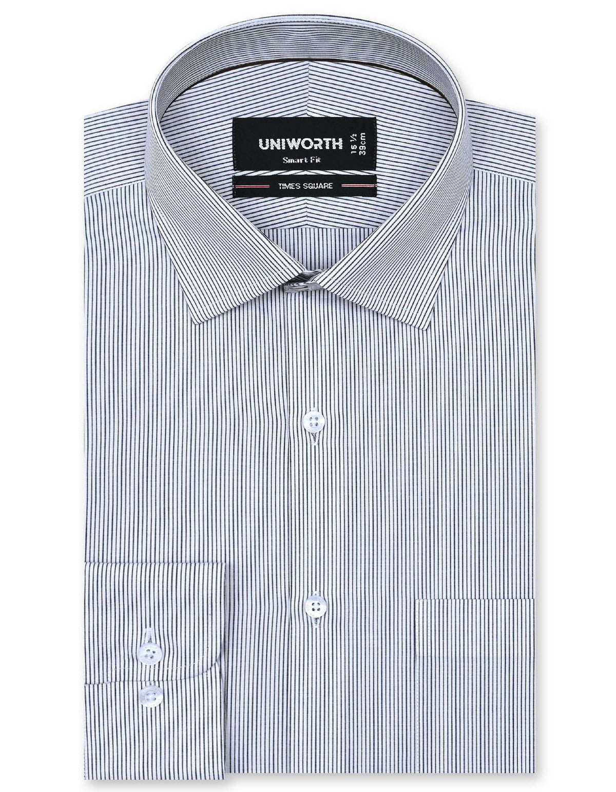 Stripe Brown Tailored Smart Fit Shirt FS2773-1SF-14.5