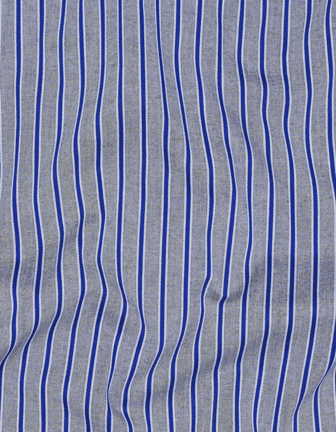 Stripe Royal Blue Classic Fit Shirt FS2774-1RF-16