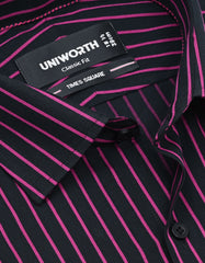 Stripe Black Classic Fit Shirt FS2777-3RF-15