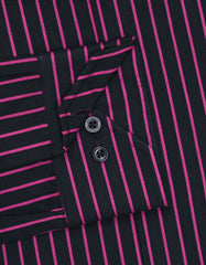 Stripe Black Tailored Smart Fit Shirt FS2777-3SF-15.5