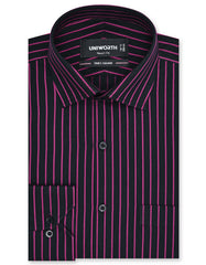 Stripe Black Tailored Smart Fit Shirt FS2777-3SF-14.5
