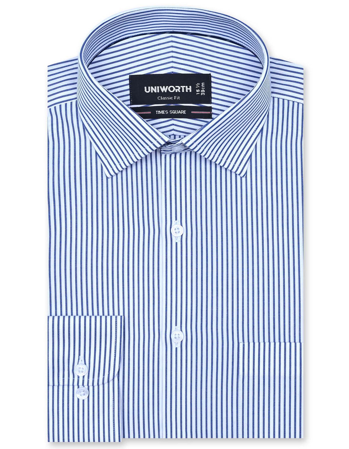 Stripe Blue Classic Fit Shirt FS2779-3RF-14.5