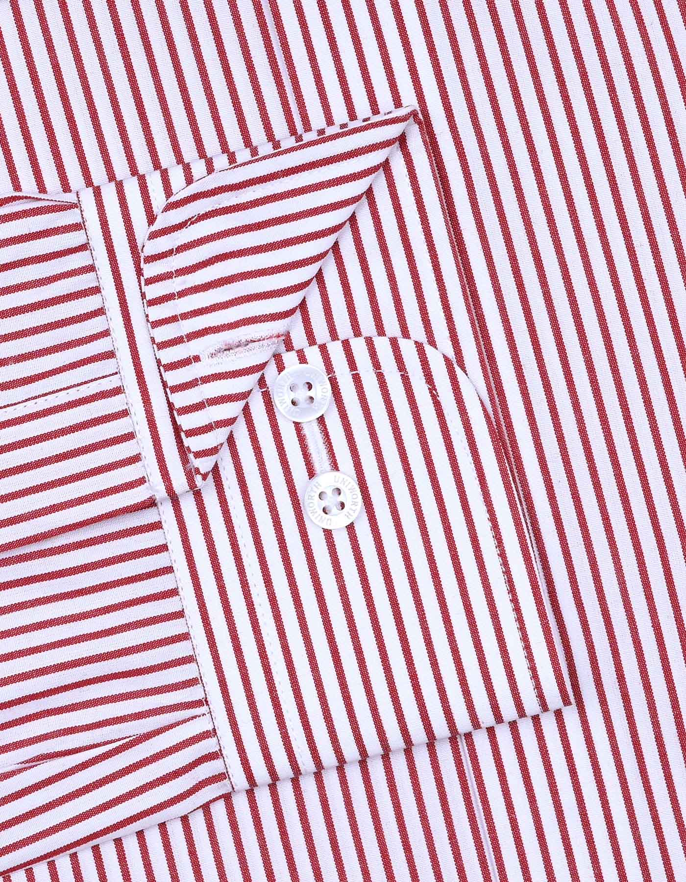 Stripe Maroon Classic Fit Shirt FS2780-3RF-15.5