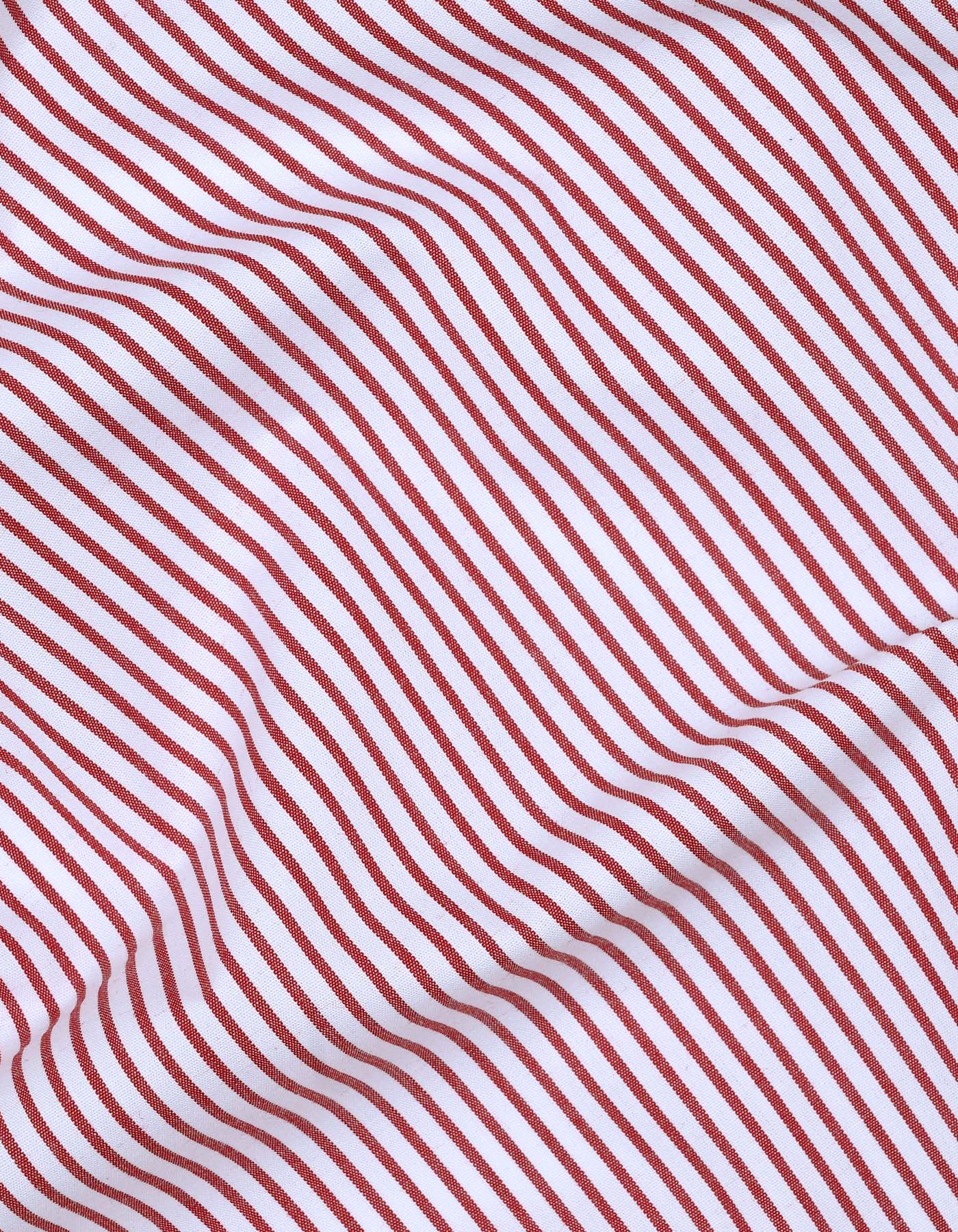 Stripe Maroon Classic Fit Shirt FS2780-3RF-16