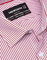 Stripe Maroon Tailored Smart Fit Shirt FS2780-3SF-15
