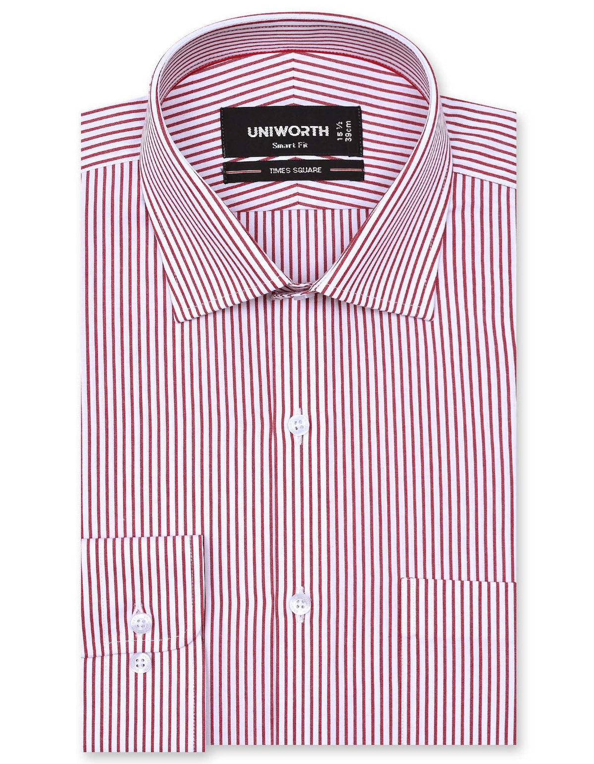 Stripe Maroon Tailored Smart Fit Shirt FS2780-3SF-14.5