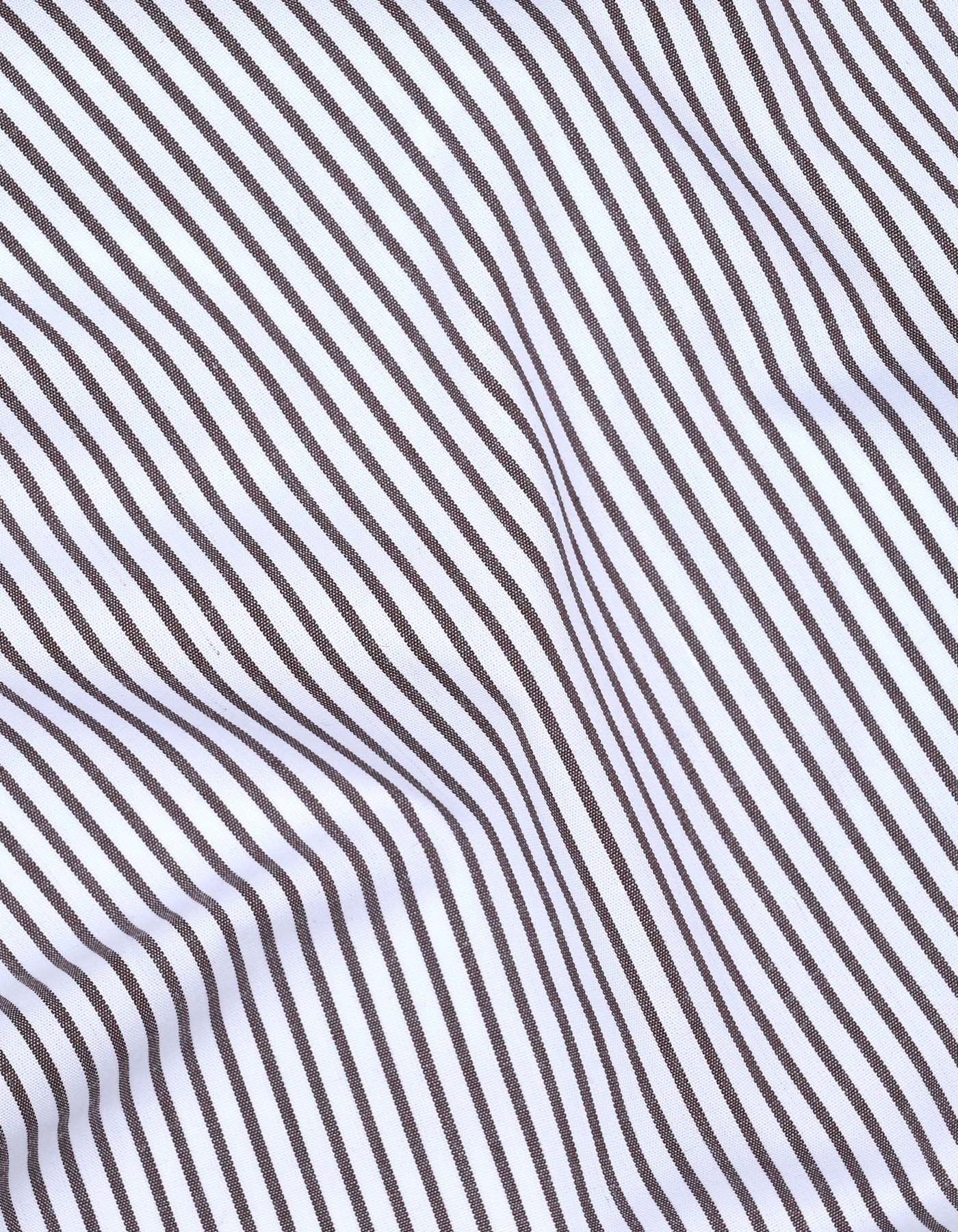 Stripe Brown Classic Fit Shirt FS2781-2RF-16
