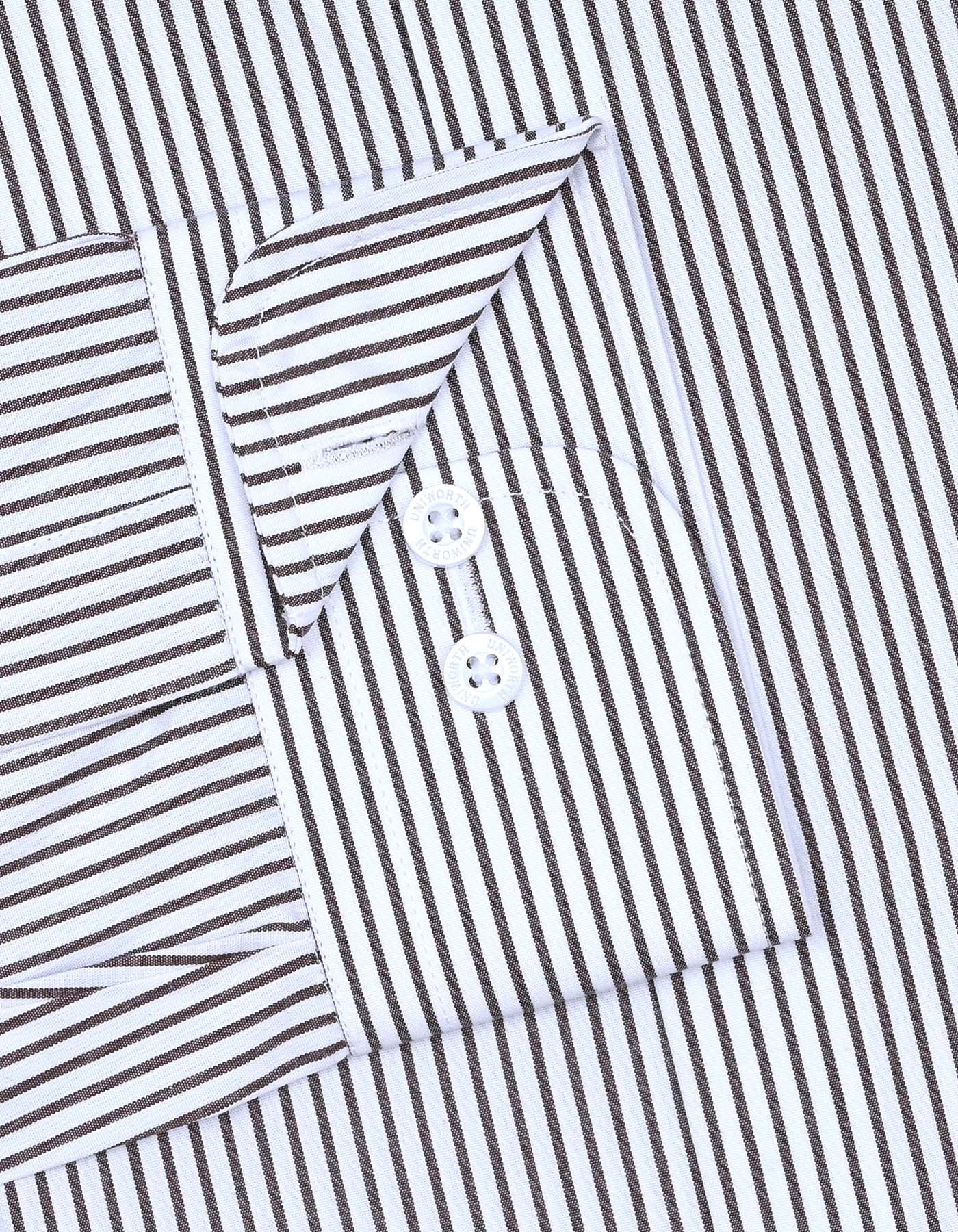 Stripe Brown Tailored Smart Fit Shirt FS2781-2SF-15.5