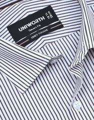 Stripe Brown Tailored Smart Fit Shirt FS2781-2SF-15