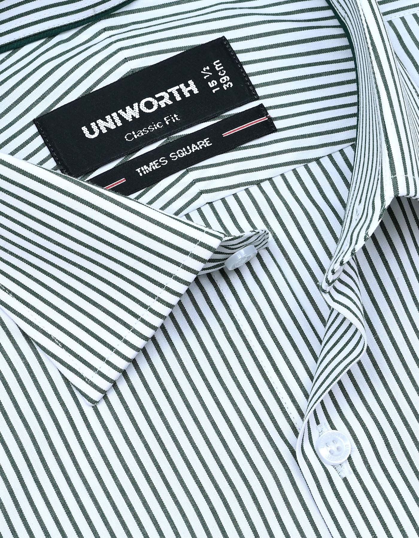 Stripe Green Classic Fit Shirt FS2782-1RF-15