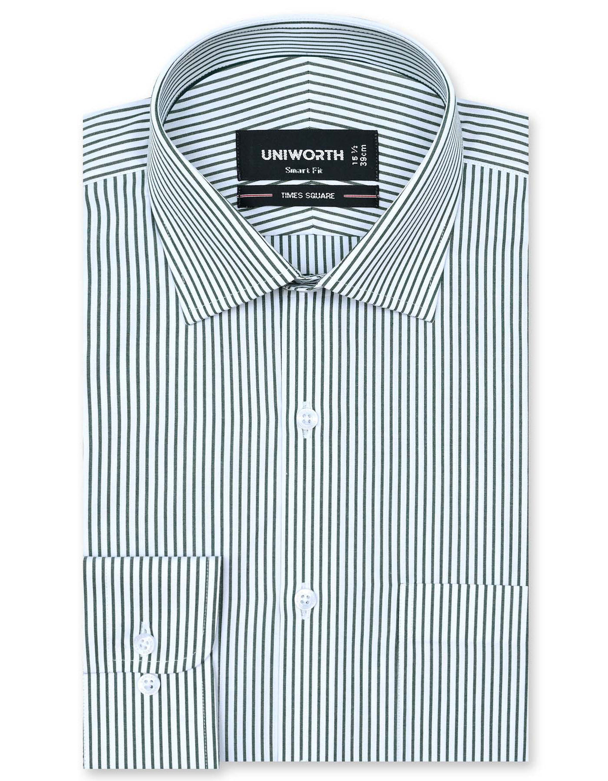 Stripe Green Tailored Smart Fit Shirt FS2782-1SF-14.5