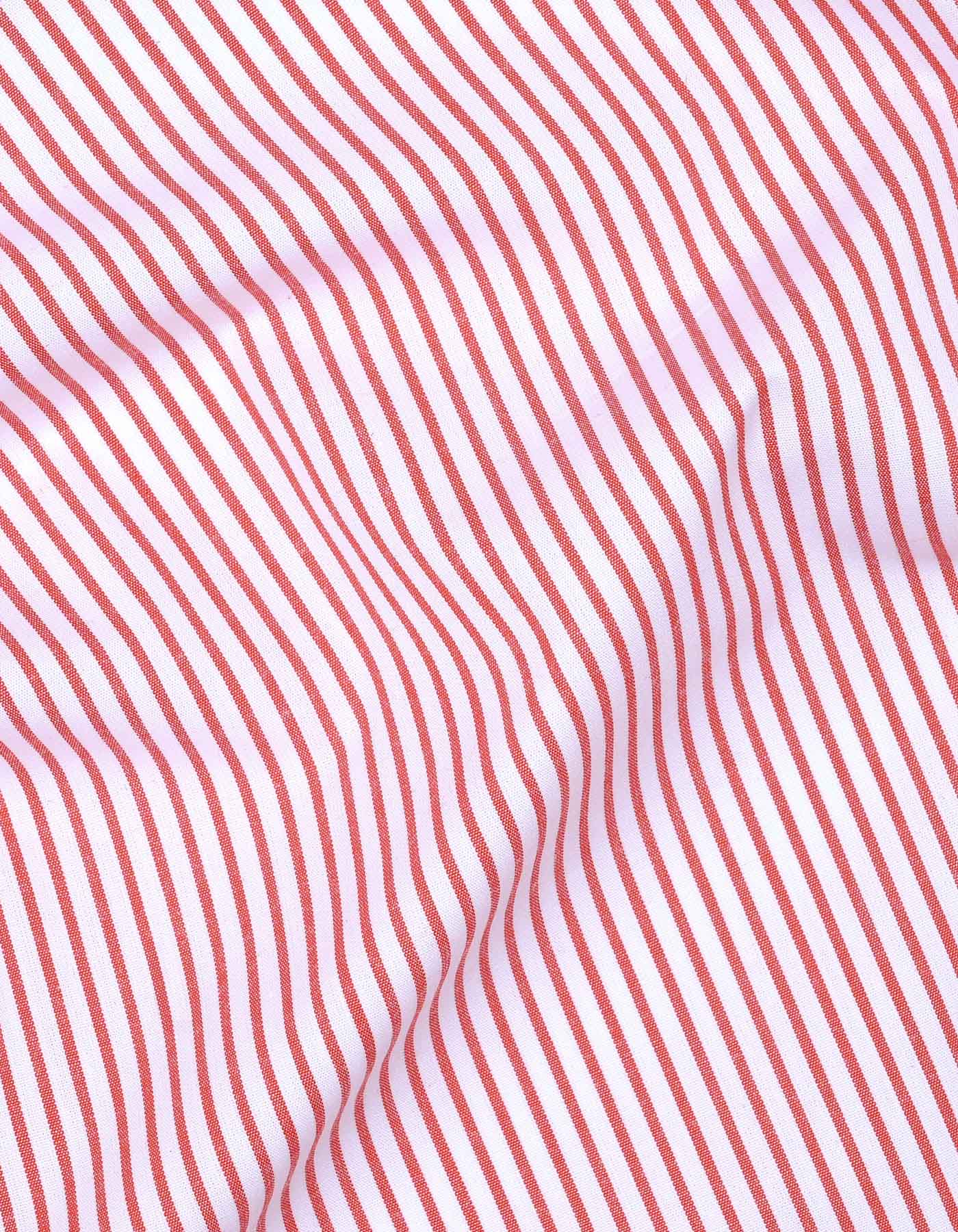 Stripe Orange Tailored Smart Fit Shirt FS2783-2SF-16
