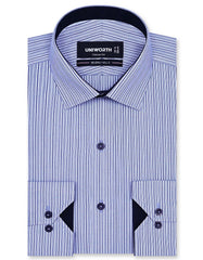 Stripe Blue Classic Fit Shirt FS2784-2RF-14.5