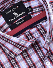 Check Sky/Maroon Classic Fit Shirt FS2787-1RF-15.5