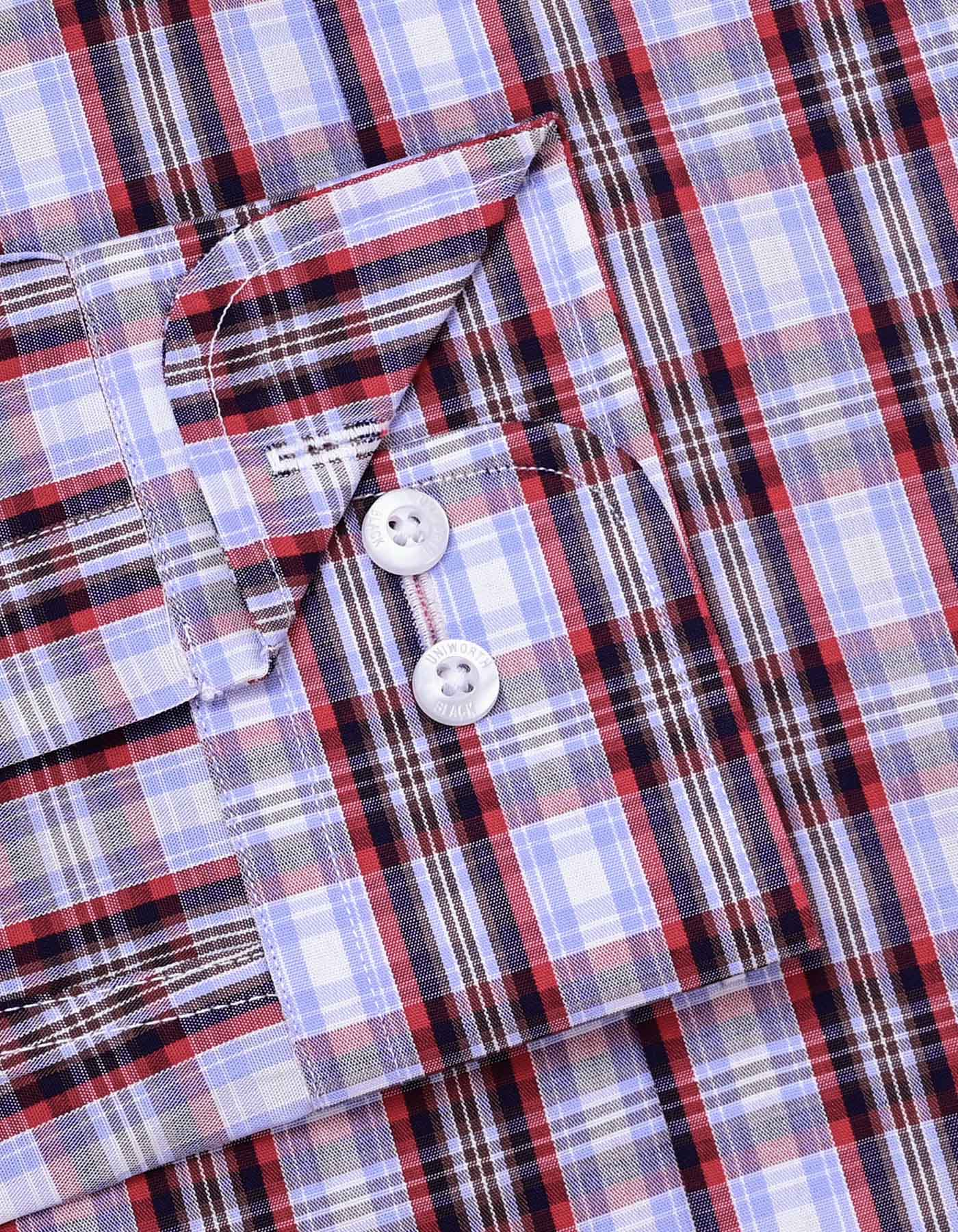 Check Sky/Maroon Tailored Smart Fit Shirt FS2787-1SF-16