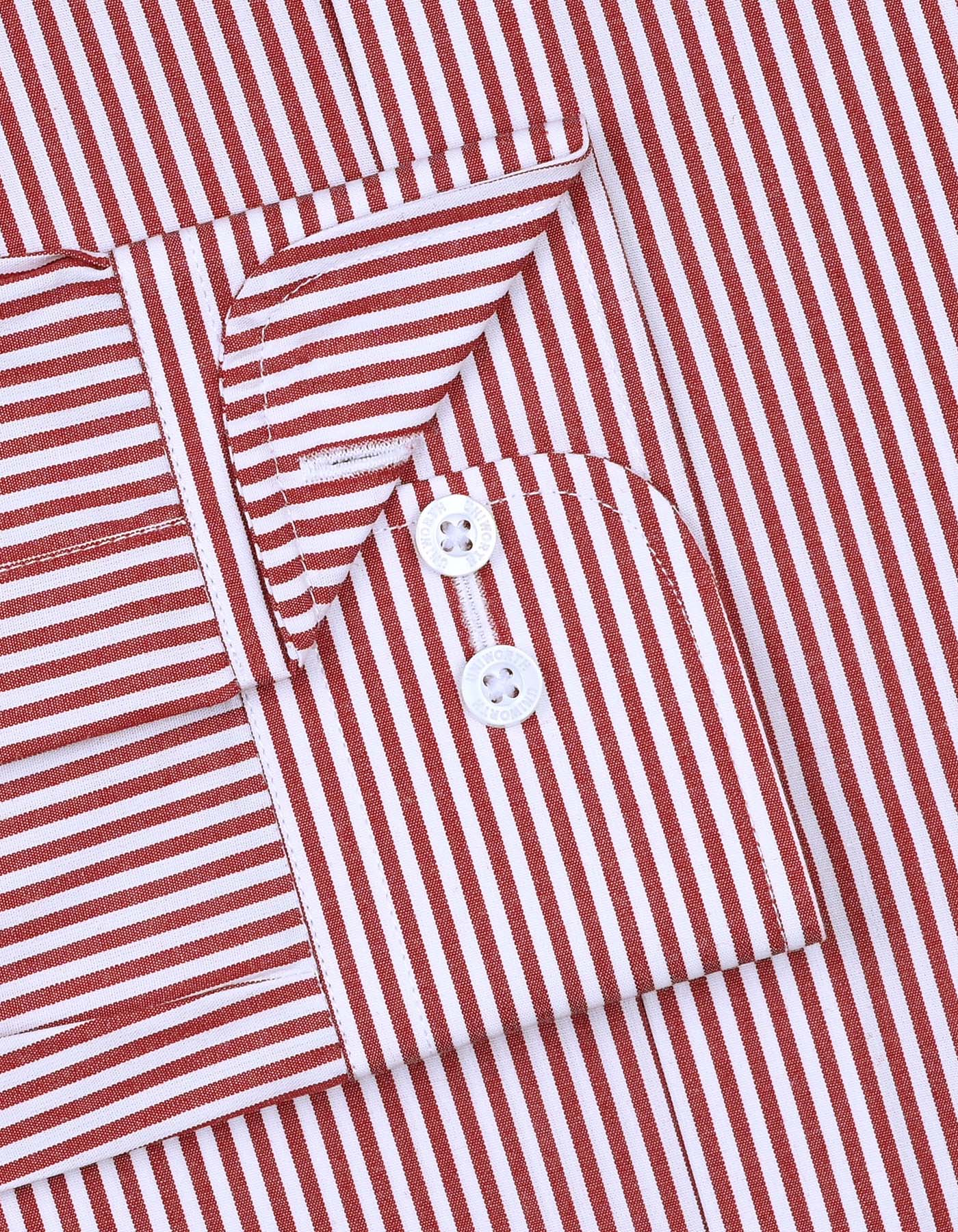 Stripe Red Classic Fit Shirt FS2788-1RF-15.5