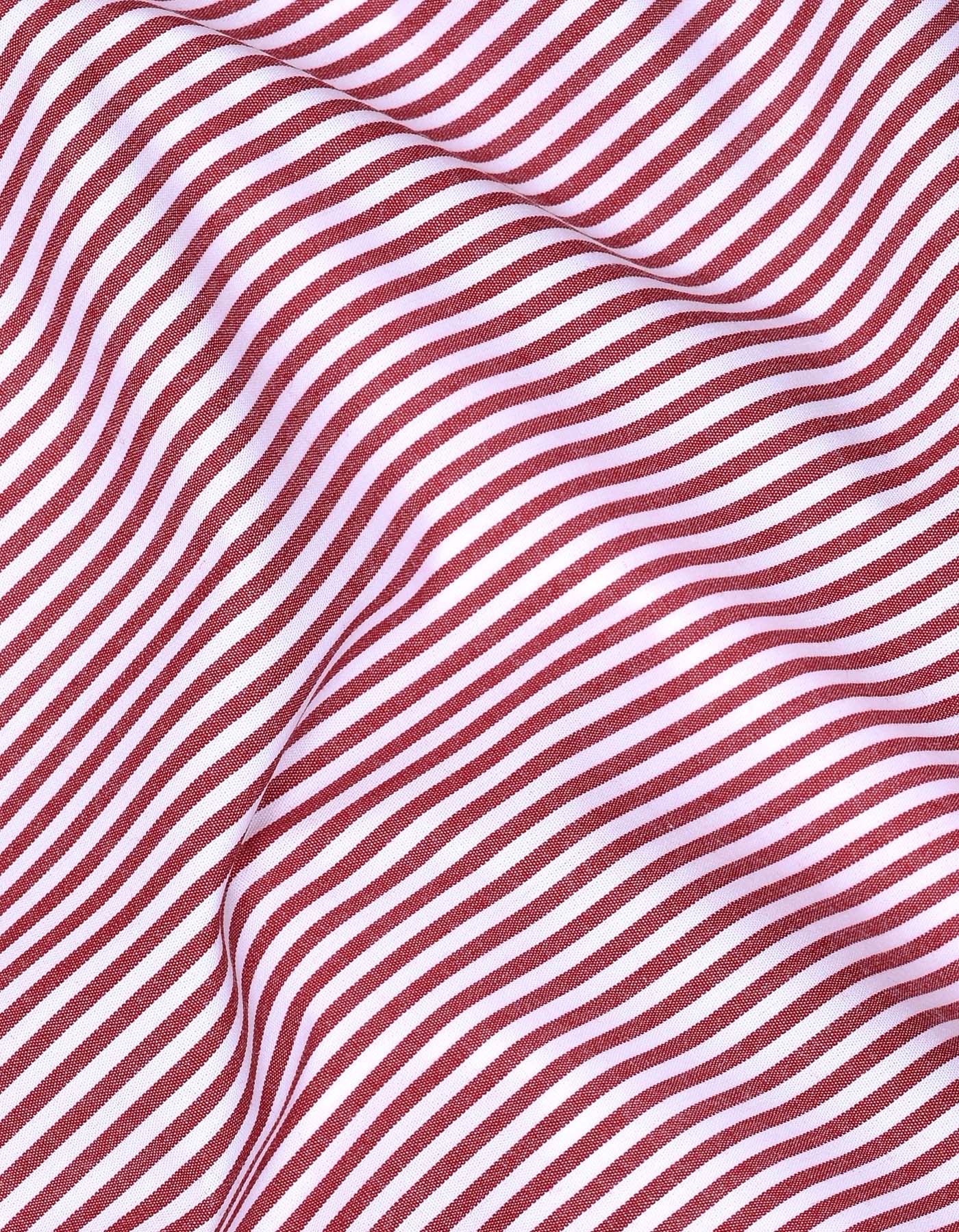 Stripe Red Classic Fit Shirt FS2788-1RF-16