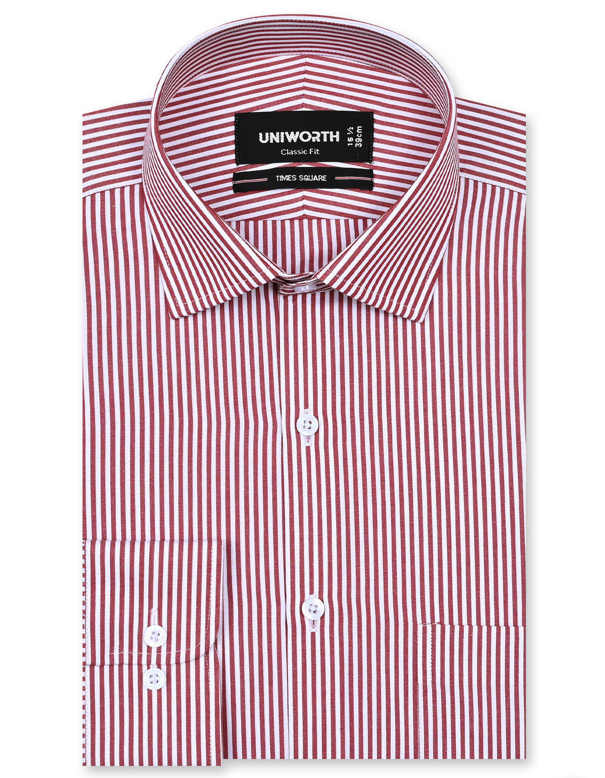 Stripe Red Classic Fit Shirt FS2788-1RF-14.5