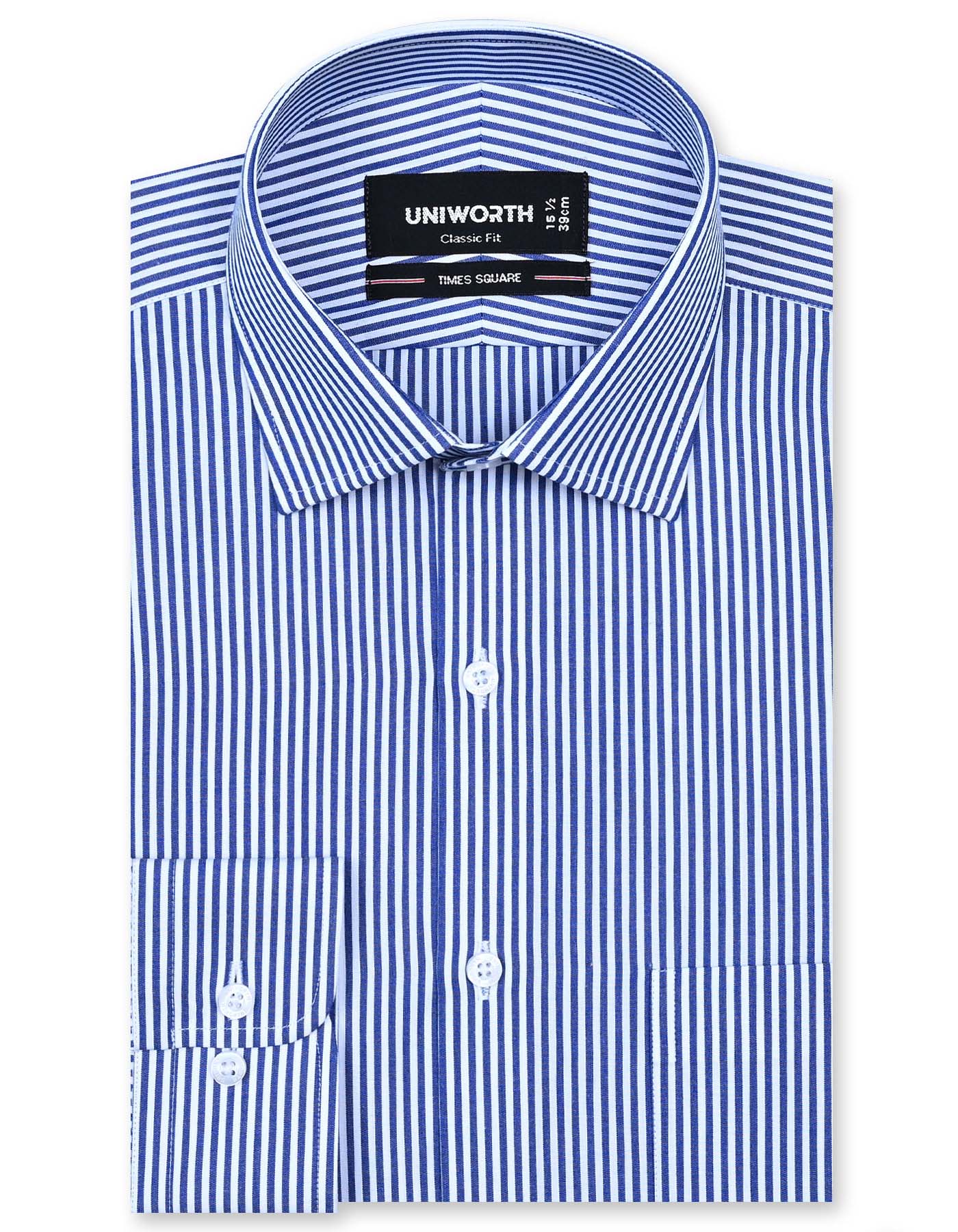 Stripe Navy Classic Fit Shirt FS2790-1RF-14.5