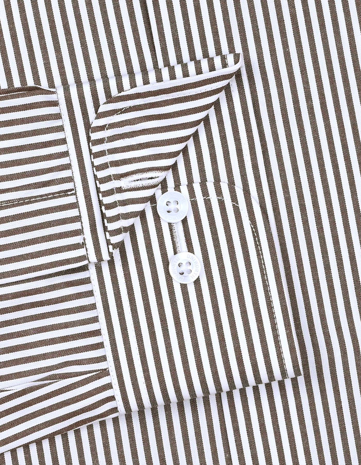 Stripe Brown Tailored Smart Fit Shirt FS2791SF-15.5