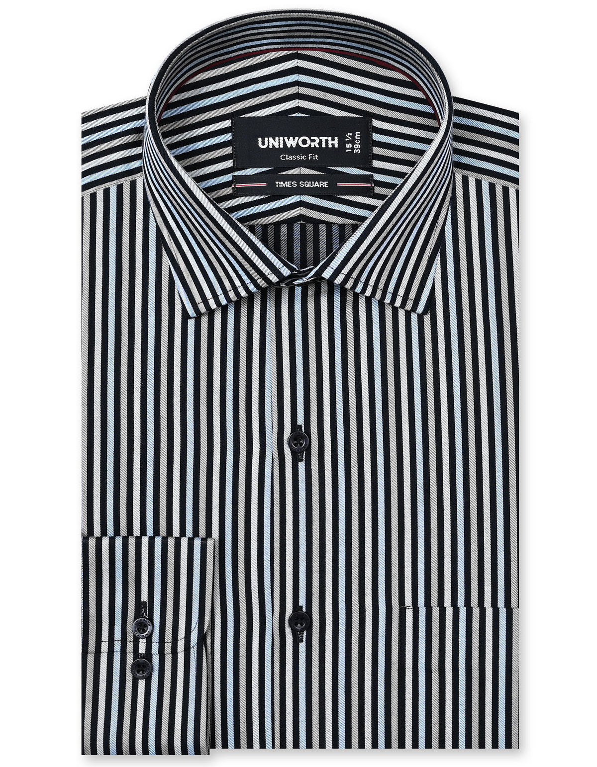 Stripe L Brown Classic Fit Shirt FS2793RF-14.5