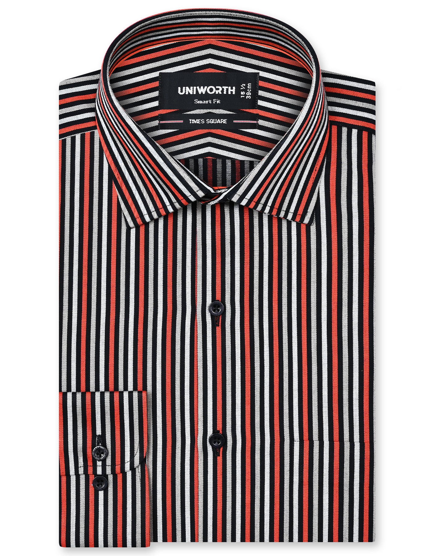 Stripe Orange Tailored Smart Fit Shirt FS2795SF-14.5