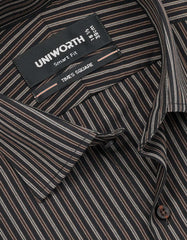Stripe Chocolate Smart Fit Shirt FS2797SH-15