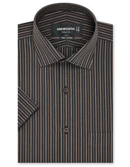 Stripe Chocolate Smart Fit Shirt FS2797SH-14.5