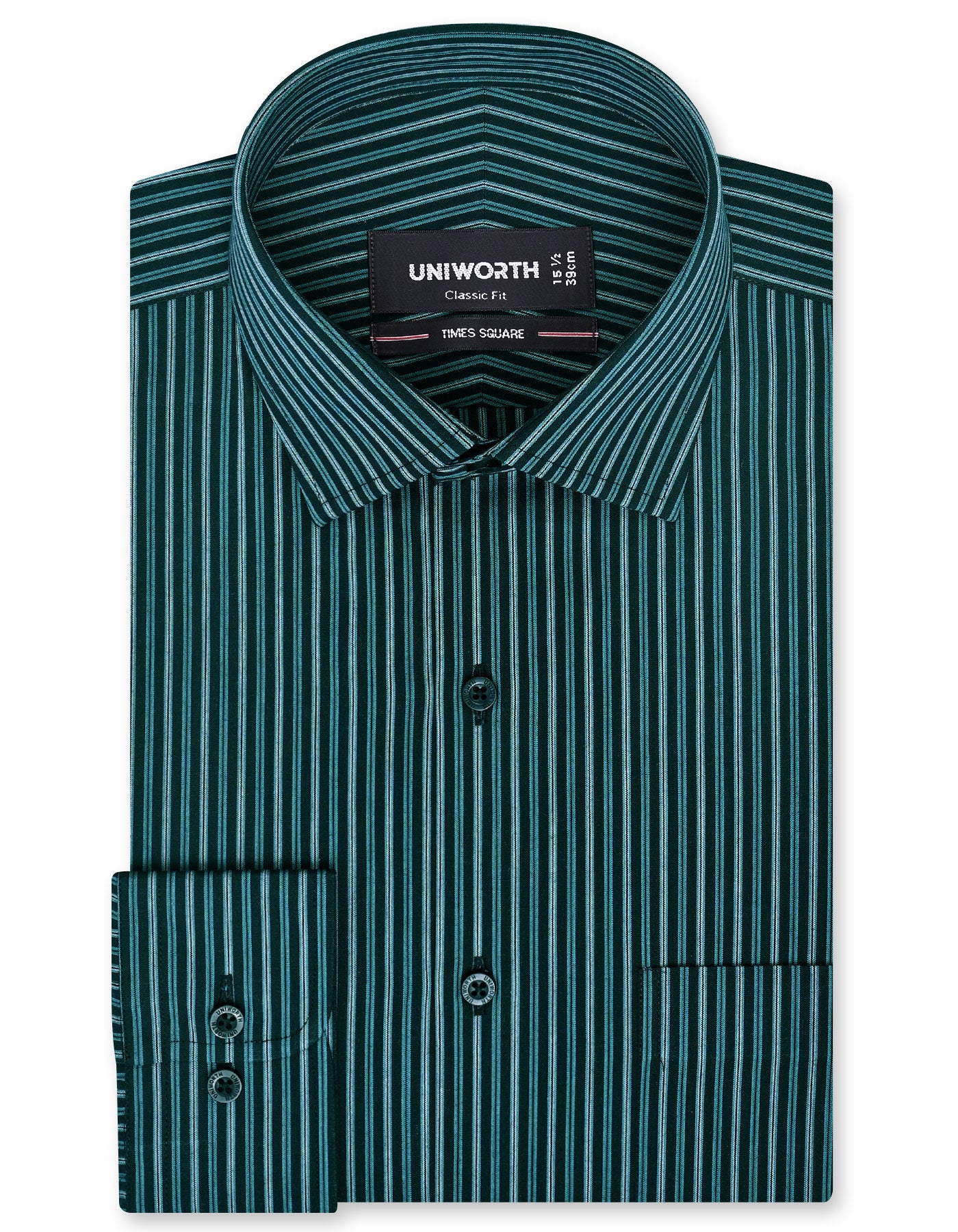 Stripe Teal Classic Fit Shirt FS2798RF-14.5