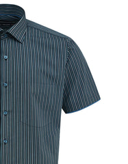 Stripe Teal Classic Fit Shirt FS2798RH-15.5