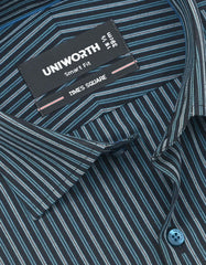 Stripe Teal Smart Fit Shirt FS2798SH-15