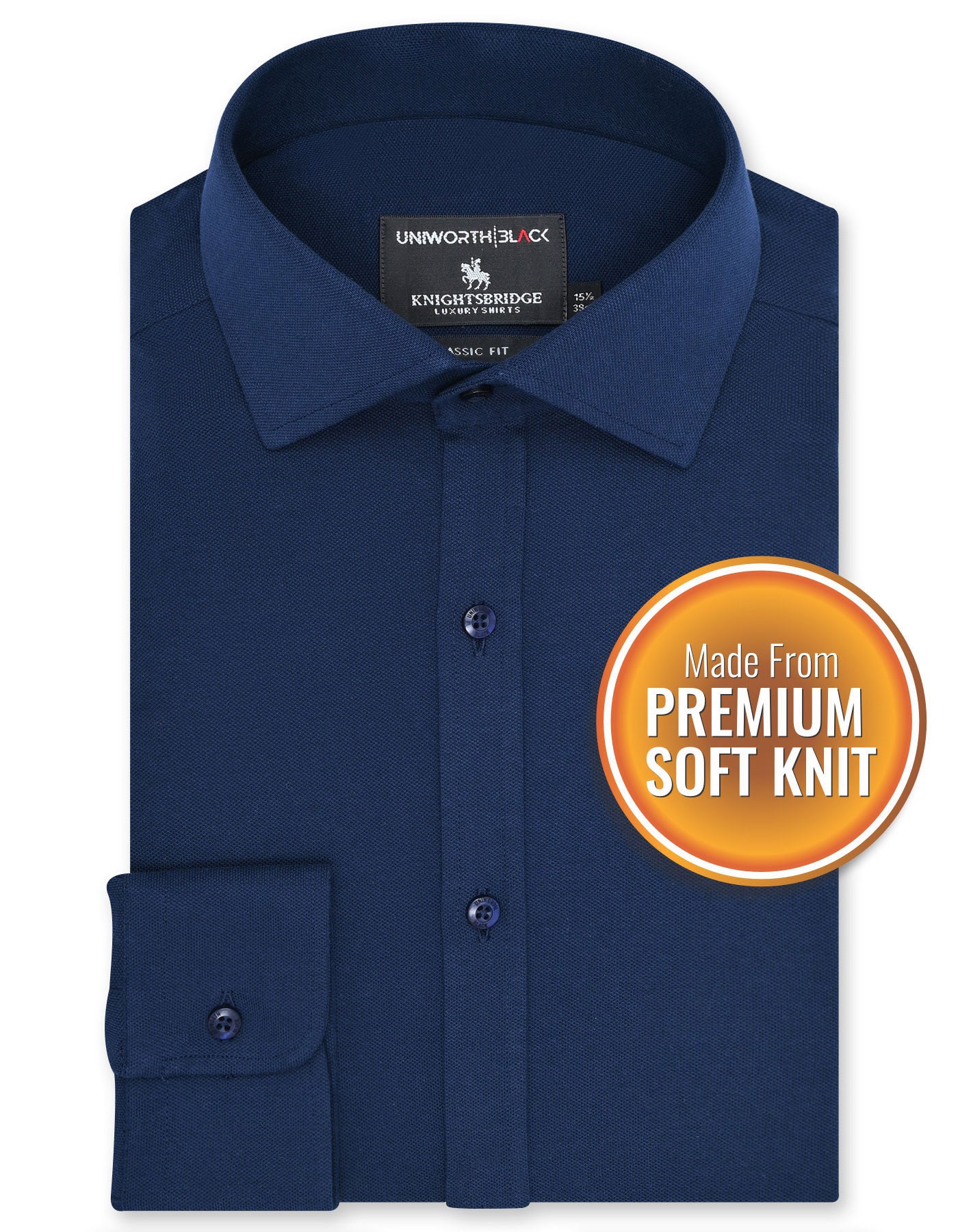 Plain Navy Classic Fit Shirt FS27RF-14.5