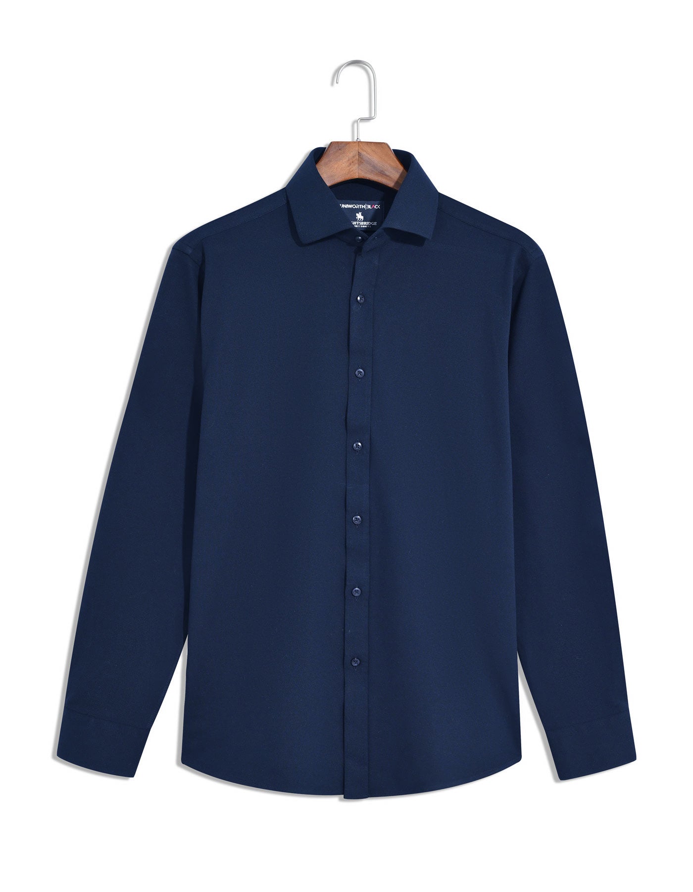 Plain Navy Tailored Smart Fit Shirt FS27SF-15.5