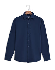Plain Navy Tailored Smart Fit Shirt FS27SF-15.5