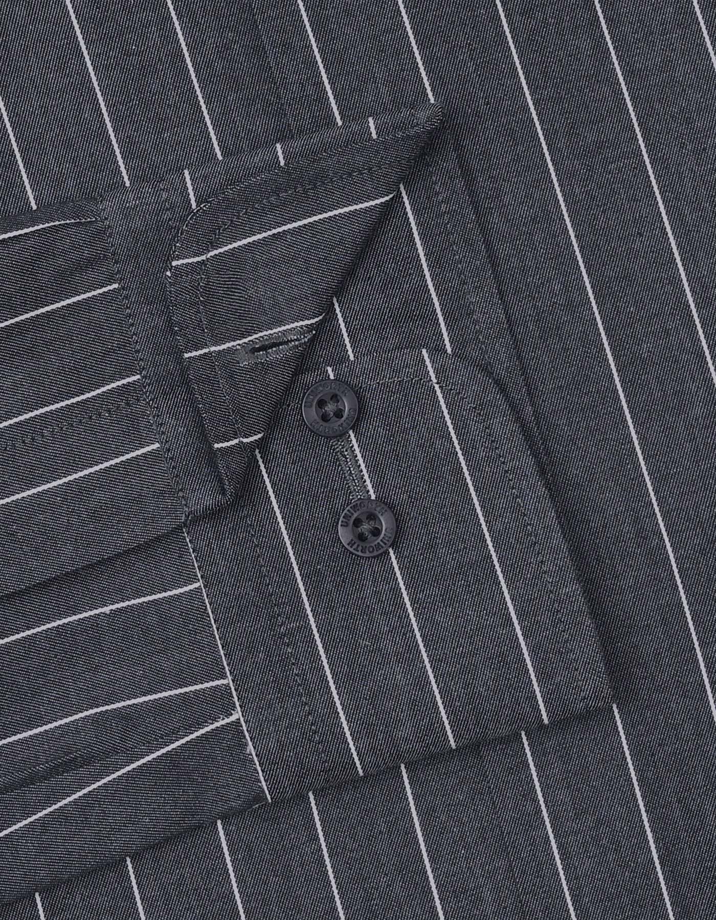 Stripe Charcoal Tailored Smart Fit Shirt FS2817SF-15.5
