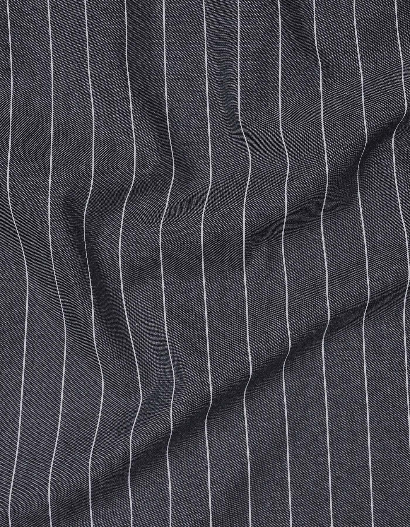 Stripe Charcoal Tailored Smart Fit Shirt FS2817SF-16