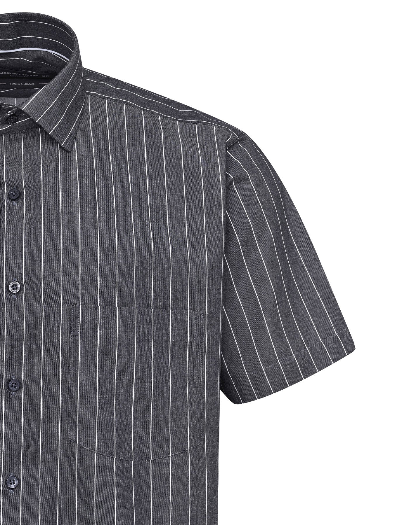 Stripe Charcoal Smart Fit Shirt FS2817SH-15.5