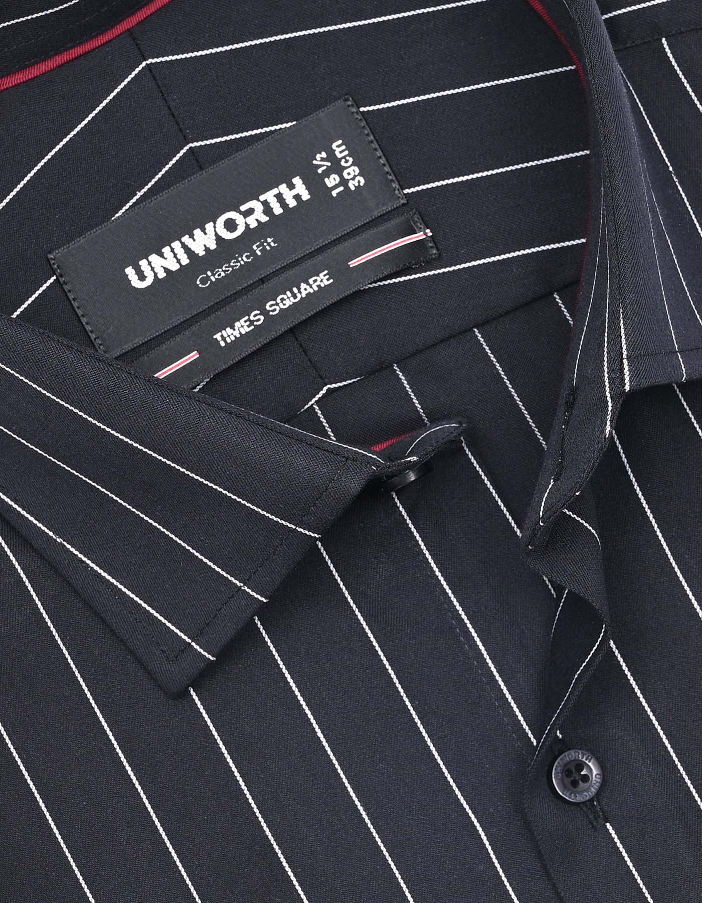 Stripe Black Classic Fit Shirt FS2818RF-15