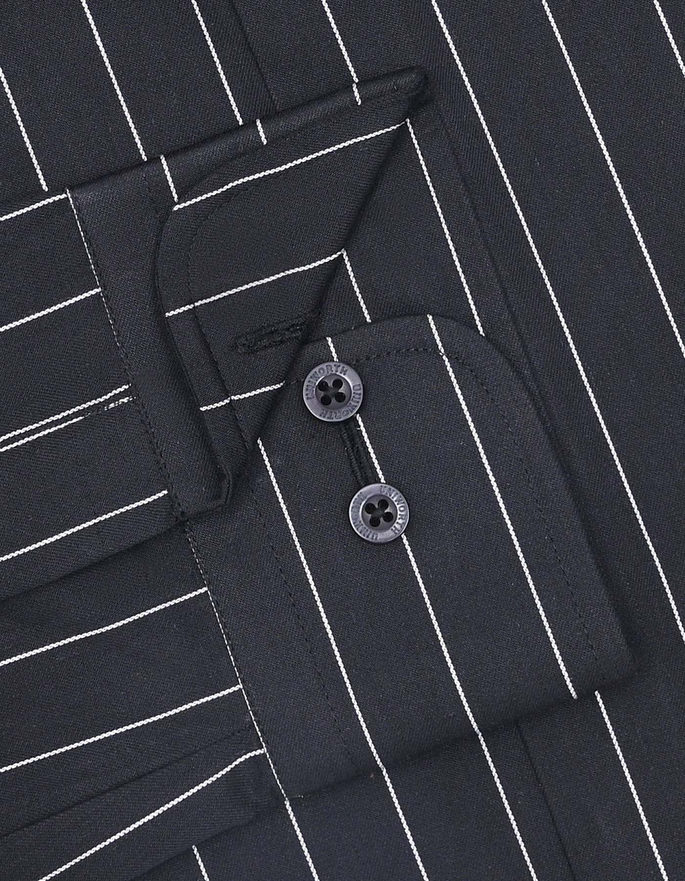 Stripe Black Tailored Smart Fit Shirt FS2818SF-15.5