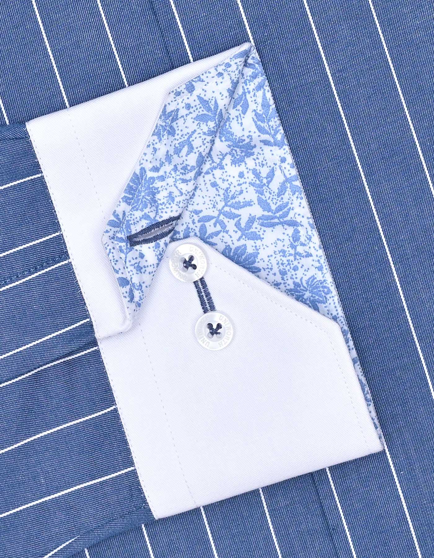 Stripe Blue Tailored Smart Fit Shirt FS2820-1SF-16