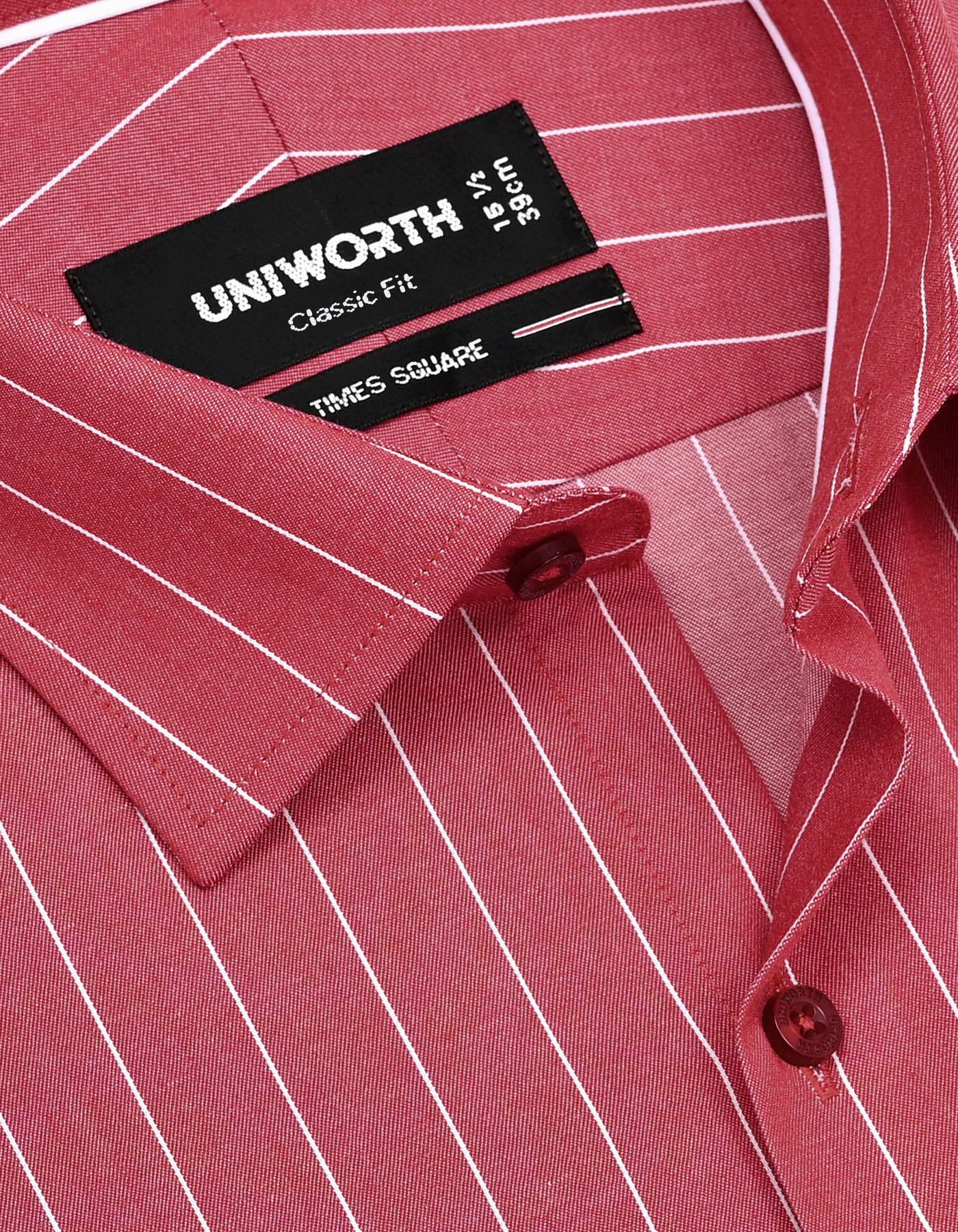 Stripe Red Classic Fit Shirt FS2821RH-15